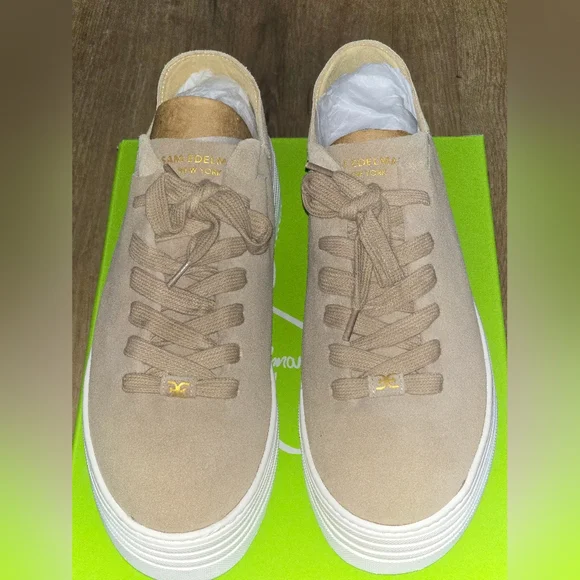Sam Edelman Pippy Taupe Suede Platform Sneakers – 7.5M – NIB - Picture 8 of 13